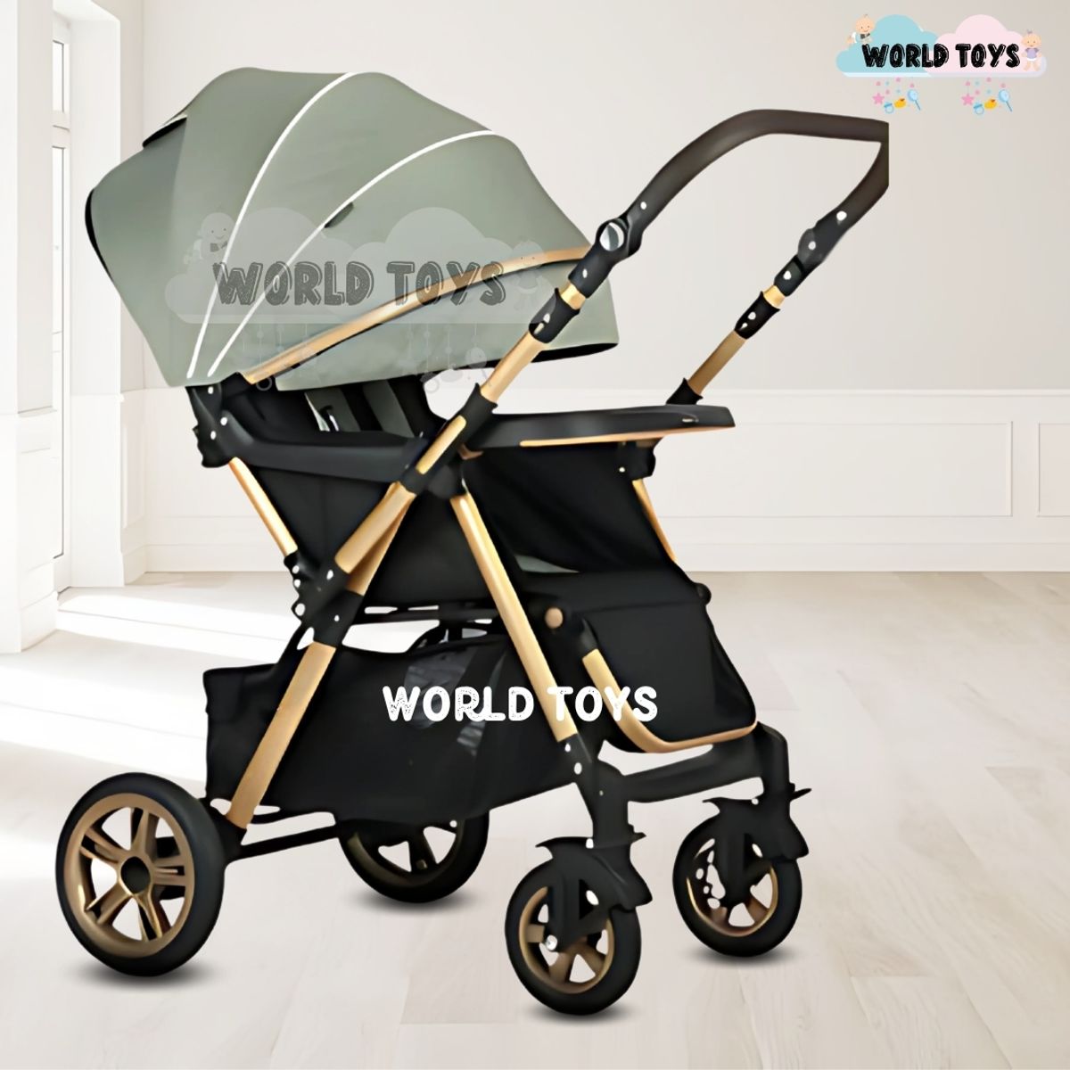 BABY - Coche Cuna de Lujo «VALEN PREMIUM» Green
