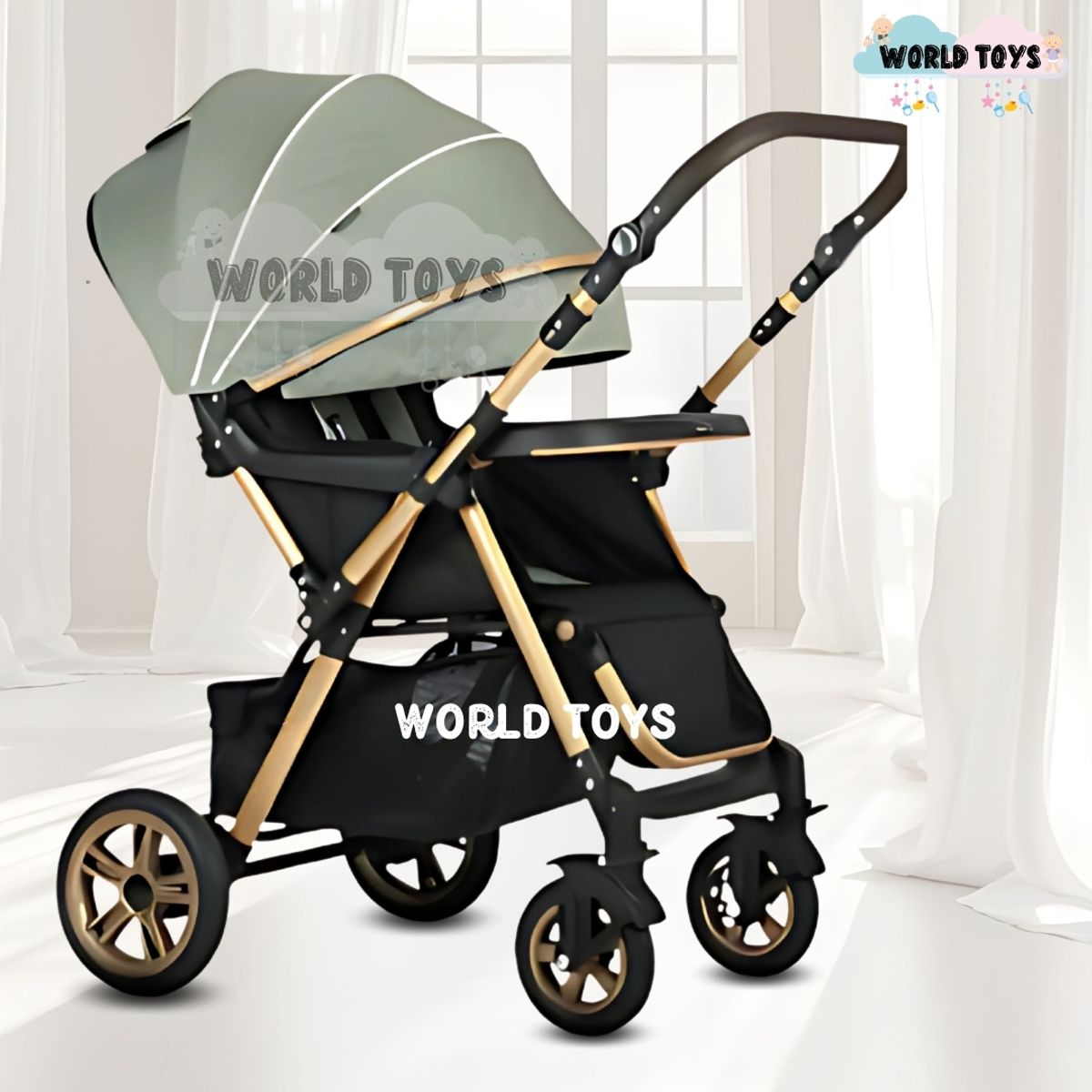 BABY - Coche Cuna de Lujo «VALEN PRO» Green