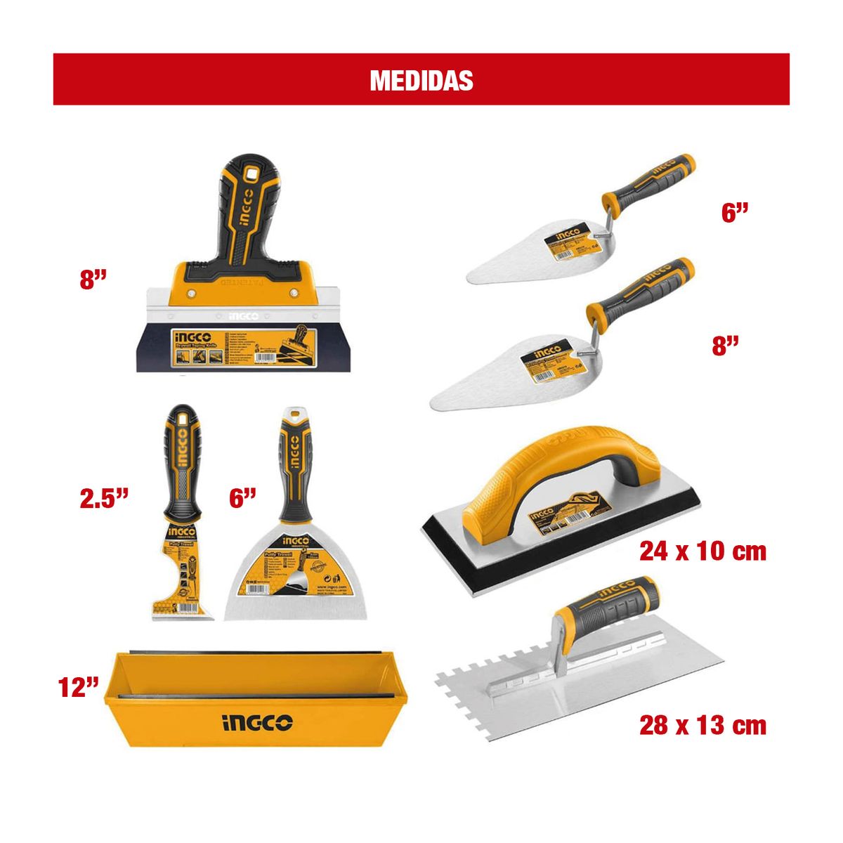 TOTAL TOOLS - Herramientas Profesionales Para Albañil Ingco Cos23076