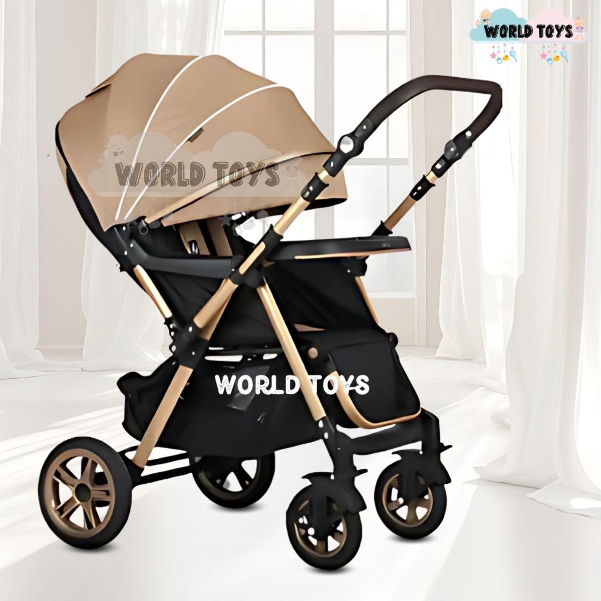 BABY - Coche Cuna de Lujo «VALEN PRO» Beige
