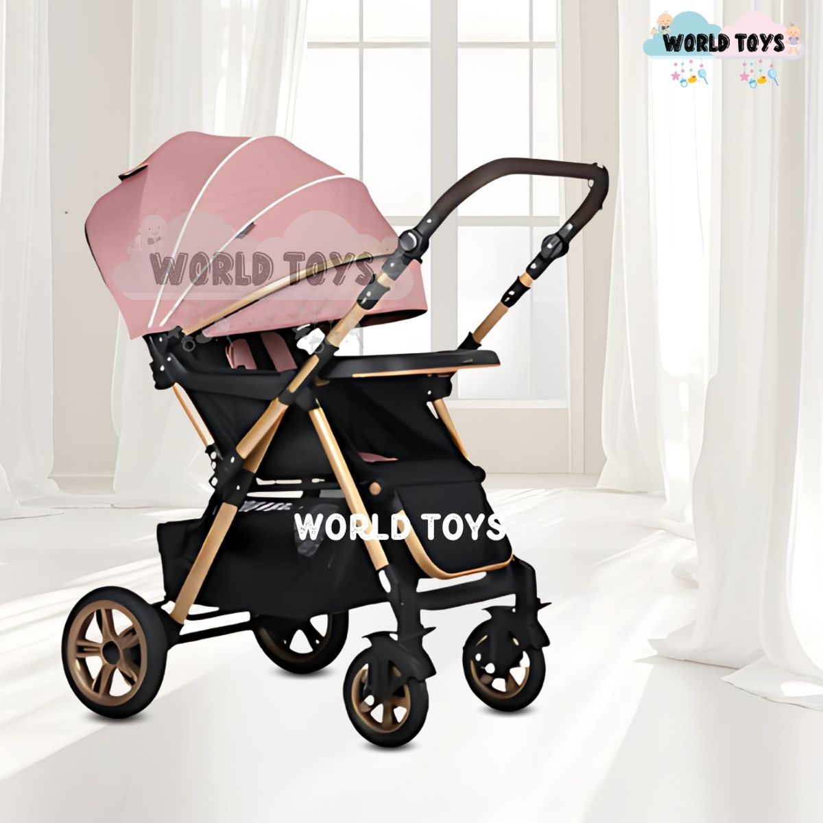 BABY - Coche Cuna de Lujo «VALEN PRO» Pink