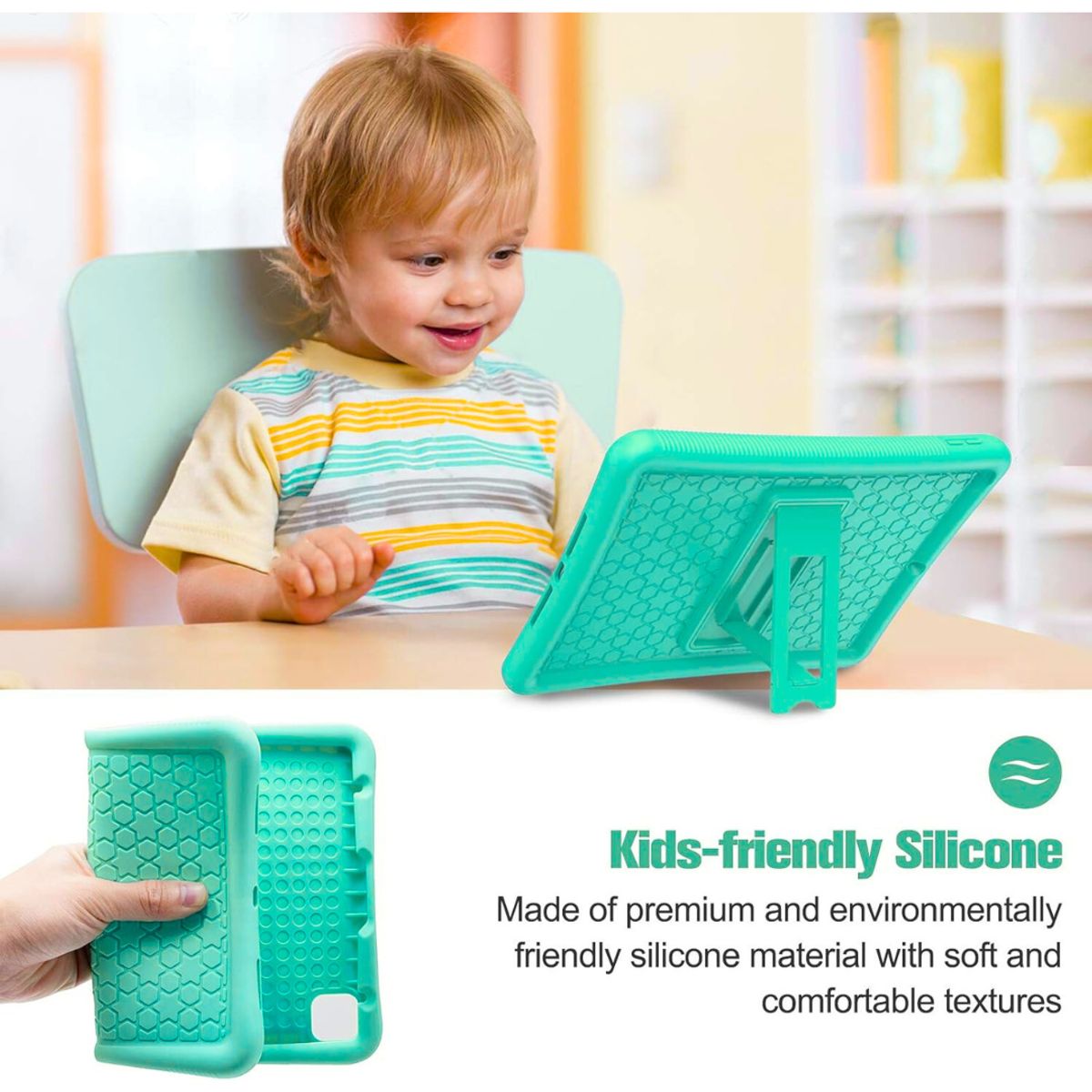 GENERICO - Funda Protector Antigolpe Goma con Soporte Para Lenovo M11 - VERDE