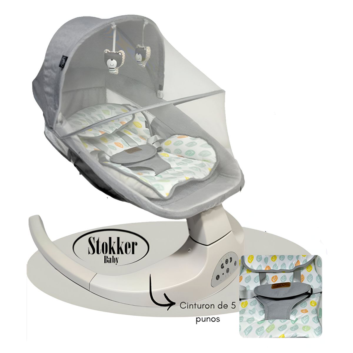 STOKKER BABY - Mecedora Eléctrica Para Bebes MAX Gris