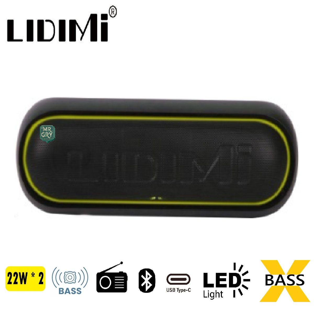 LIDIMI - Parlante Portátil Lidimi 44W BASS+ RGB Dinámico LD-S007AC