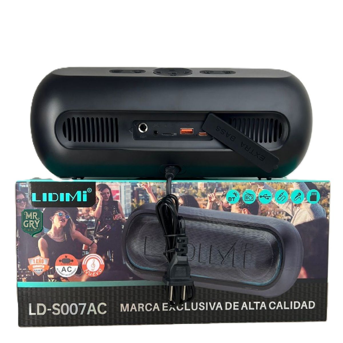 LIDIMI - Parlante Portátil Lidimi 44W BASS+ RGB Dinámico LD-S007AC