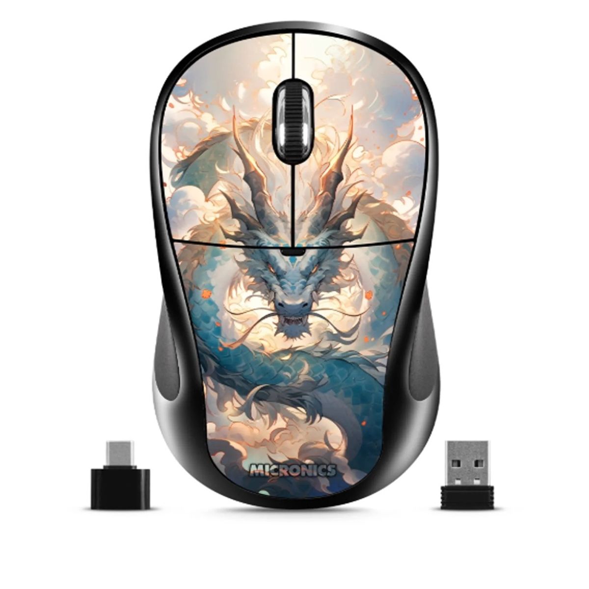 MICRONICS - Mouse Inalámbrico Micronics Dragon 2 - MIC M733-2m