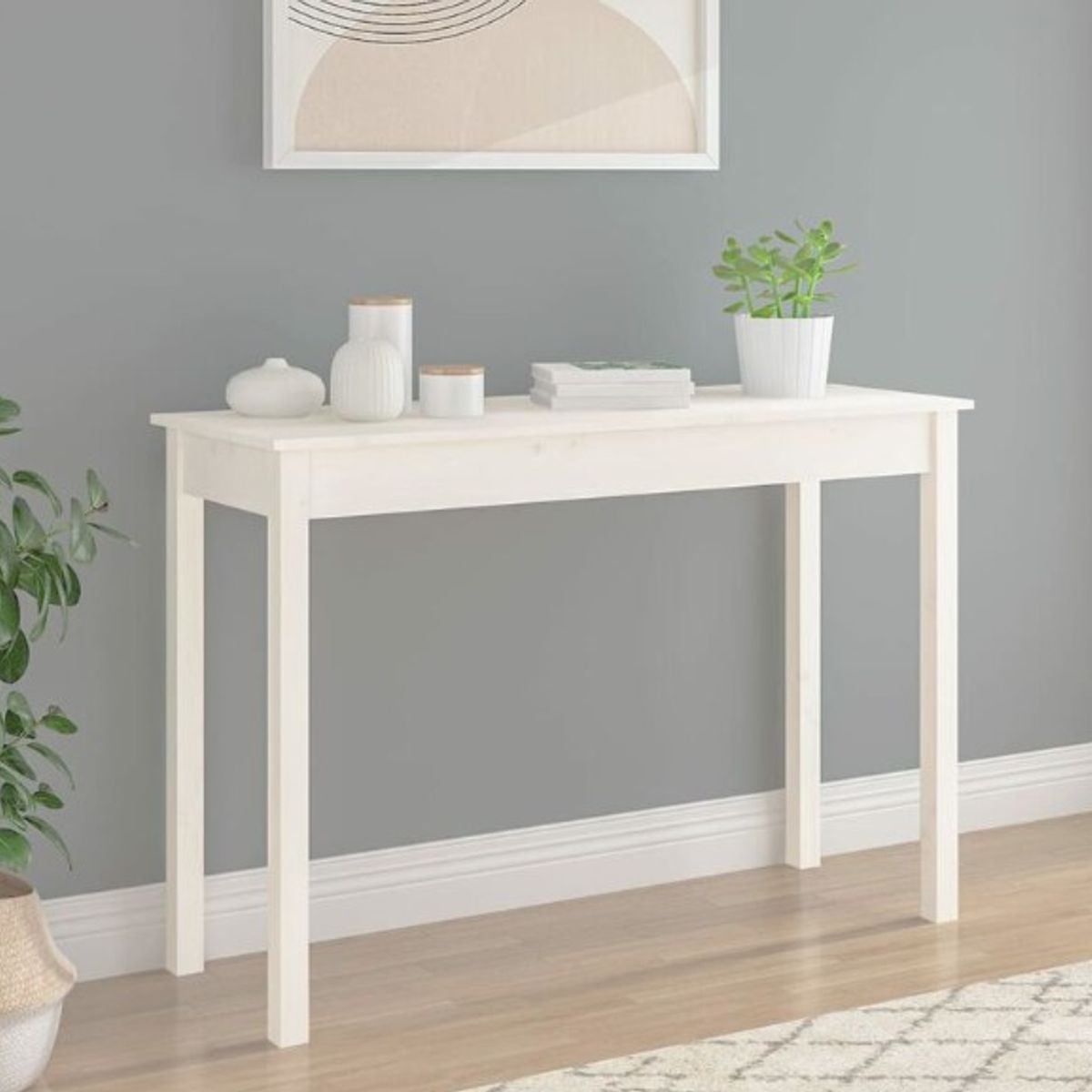 STARHOME - Arrimo Recibidor Consola Lorvain Blanco 110 cm