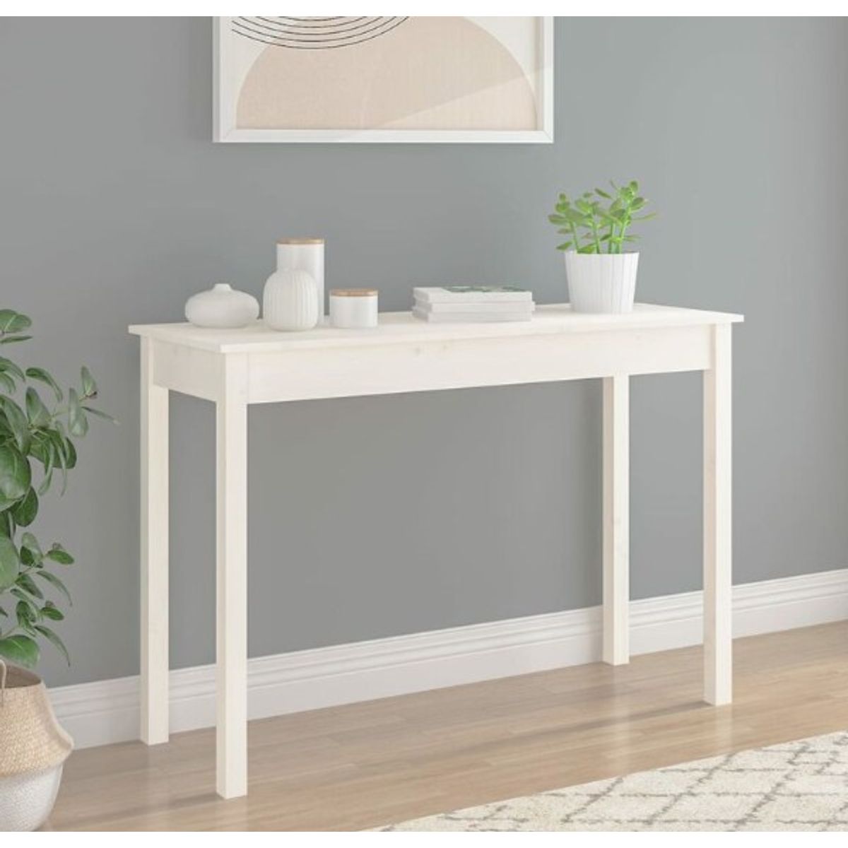 STARHOME - Arrimo Recibidor Consola Lorvain Blanco 110 cm