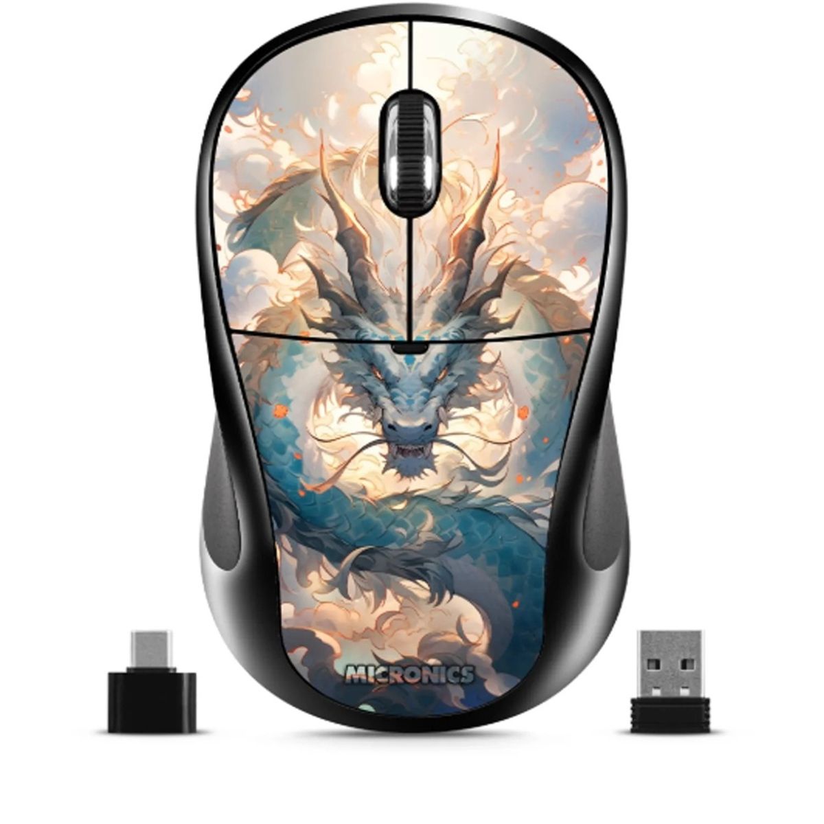 MICRONICS - Mouse Inalámbrico Micronics Dragon 2 - MIC M733-2m