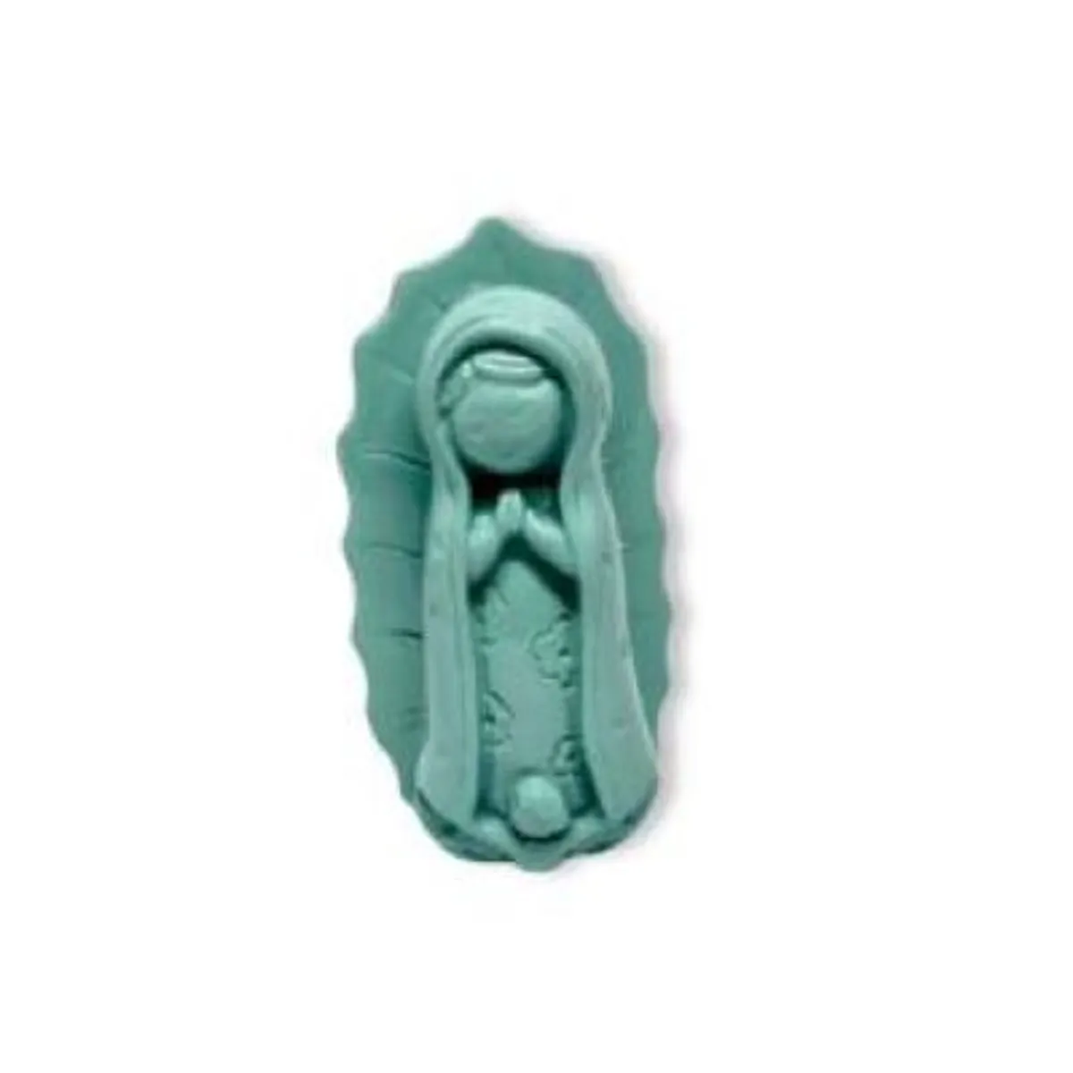 ARGENTARIA - Virgen de Guadalupe Chica Turquesa - Resina
