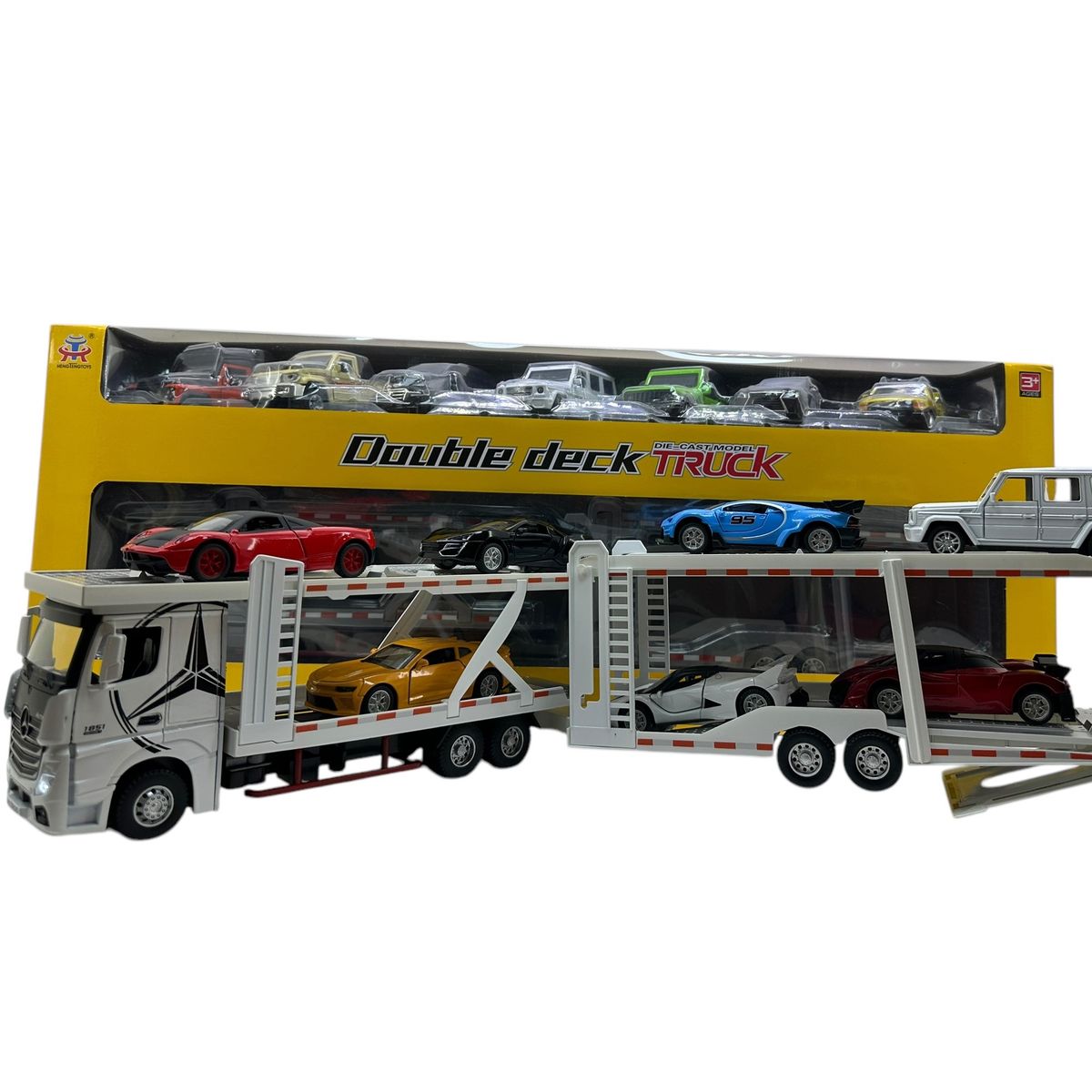 GENERICO - Camión cigueña mercedes con 6 autos