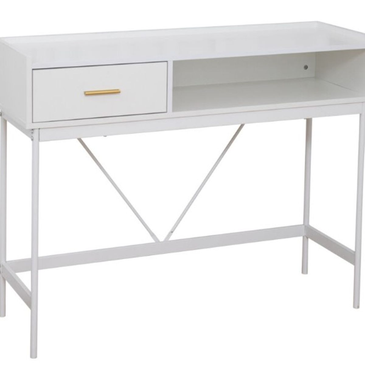 STARHOME - Arrimo Recibidor Consola Oryven Blanco 110 cm
