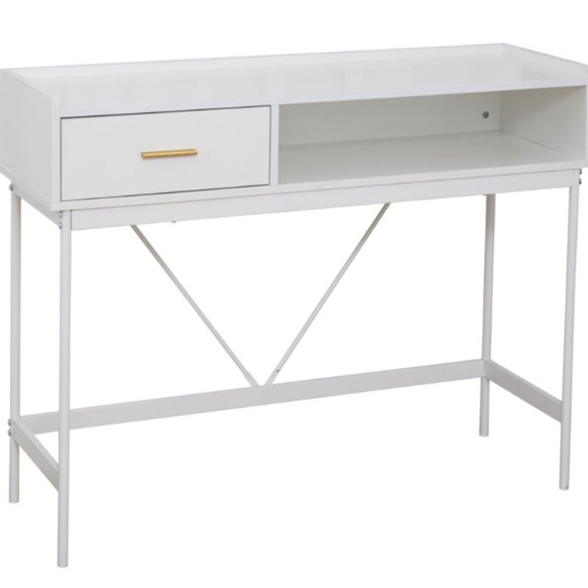 STARHOME - Arrimo Recibidor Consola Oryven Blanco 110 cm