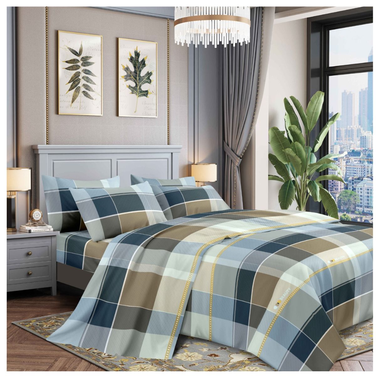 GOLDSUN - JUEGO DE SÁBANAS DE 2 PLAZAS GOLDSUN