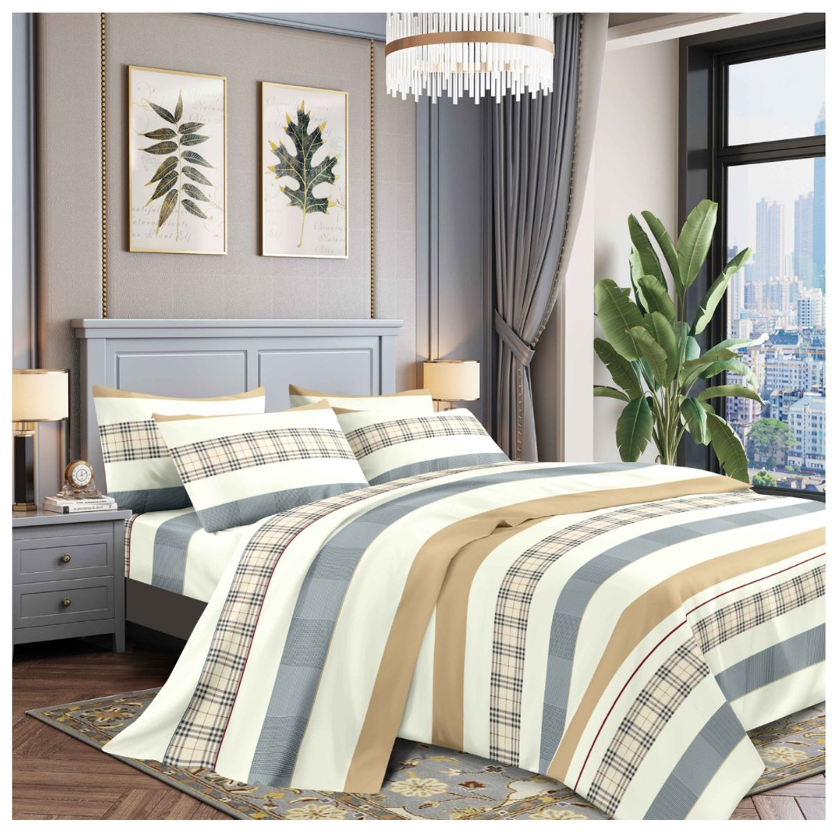 GOLDSUN - JUEGO DE SÁBANAS DE 2 PLAZAS GOLDSUN