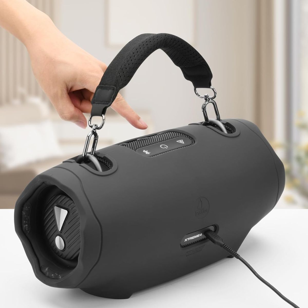 GENERICO - Funda de Silicona Para Parlante JBL Xtreme 4 NEGRO