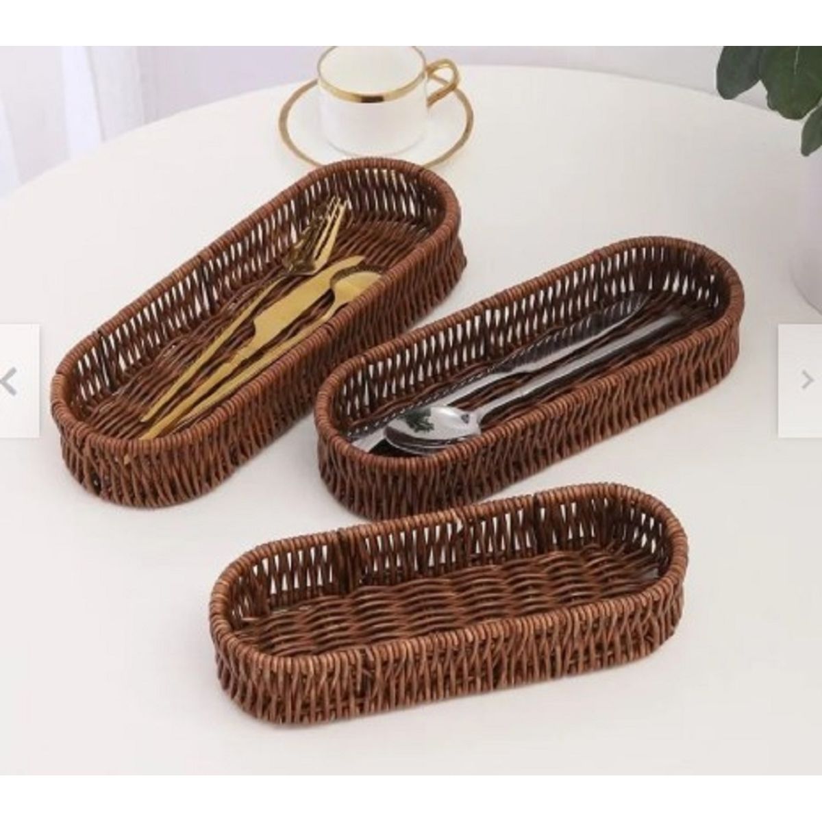 GENERICO - Porta Cubiertos de Ratan Calidad A1