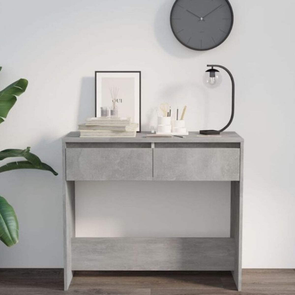 STARHOME - Arrimo Recibidor Consola Olinor Gris 110 cm