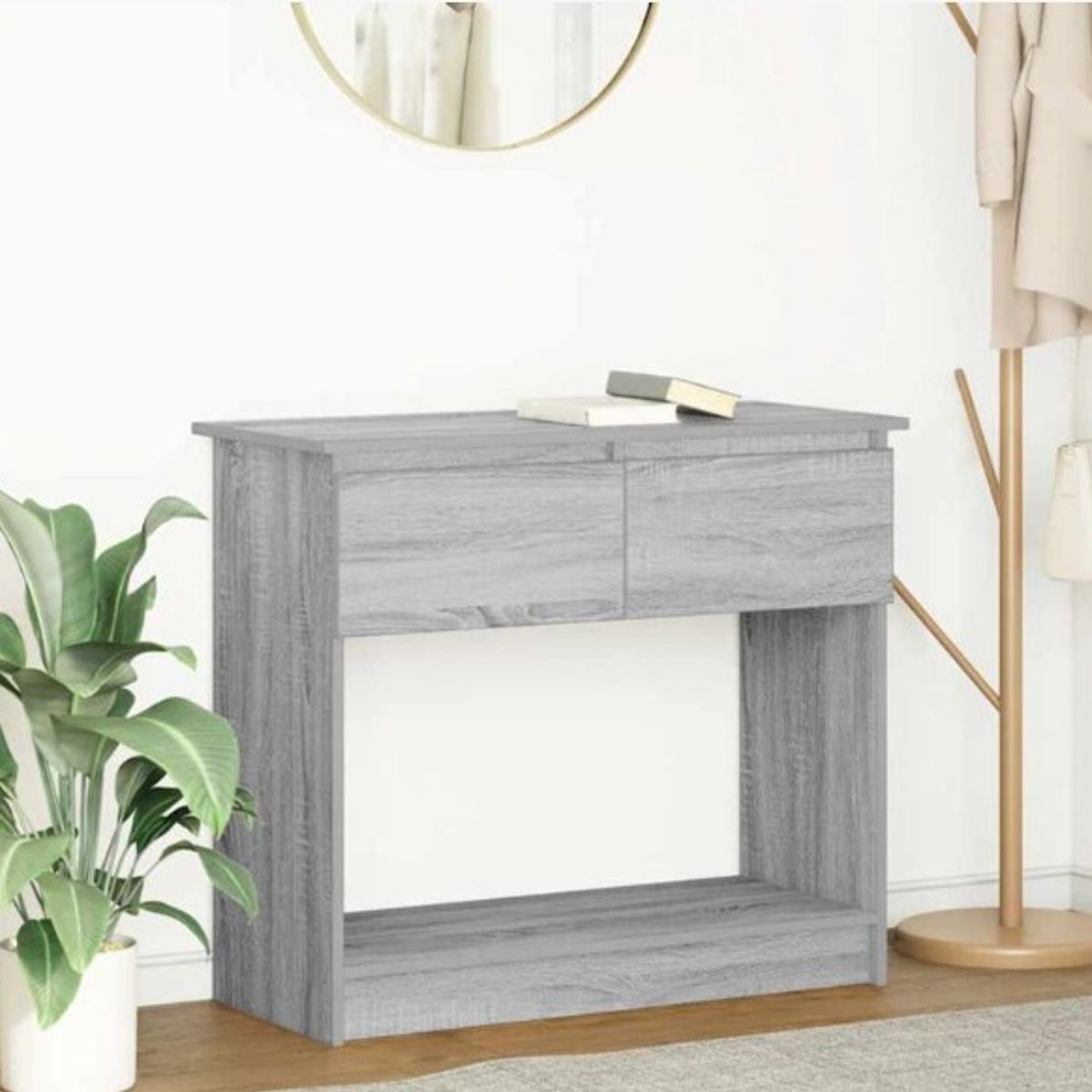 STARHOME - Arrimo Recibidor Consola Zenrae Gris 110 cm