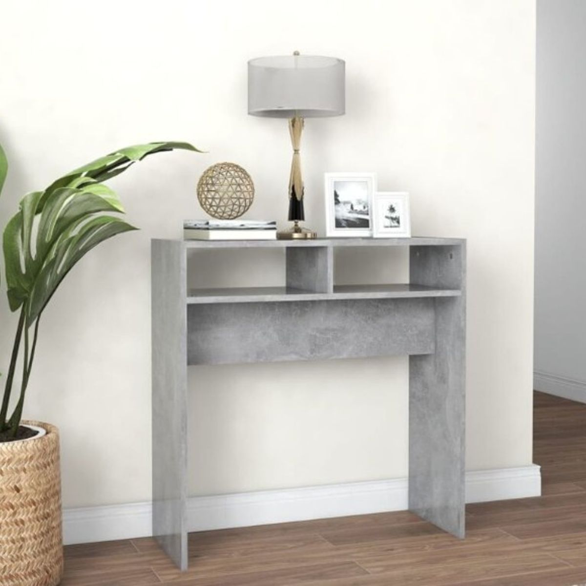 STARHOME - Arrimo Recibidor Consola Vireya Gris 110 cm