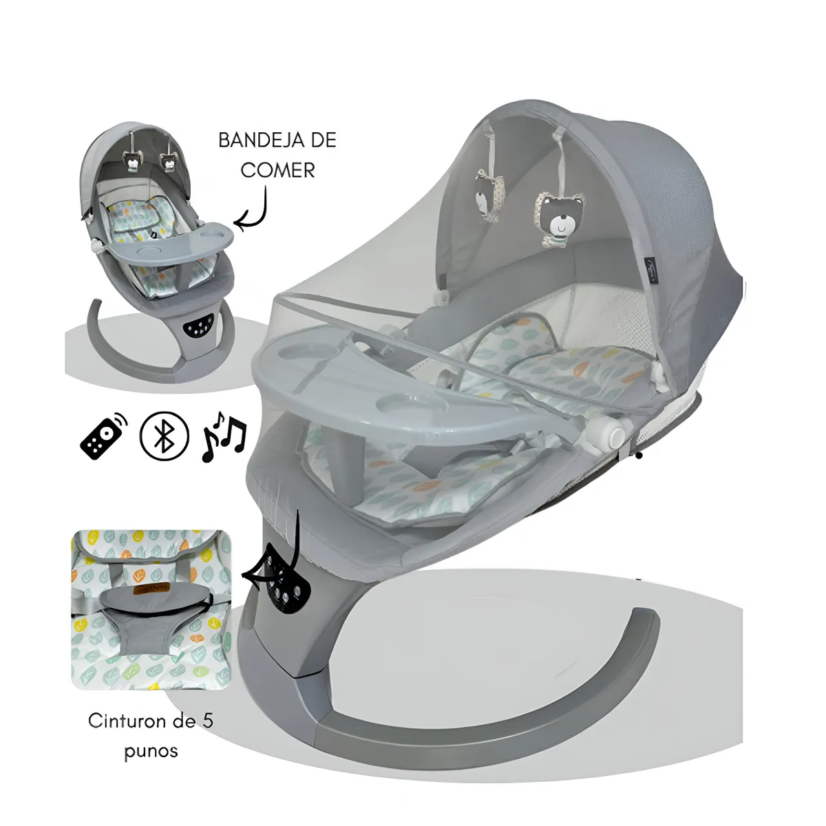 STOKKER BABY - Mecedora Eléctrica Speedy Swing Gris