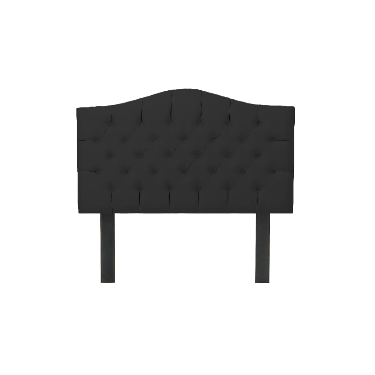 MUEBLES MACRUMO - Combo Cama tapizada Varsovia Negro 2Plz + Colchon Semiortopedico + Alm