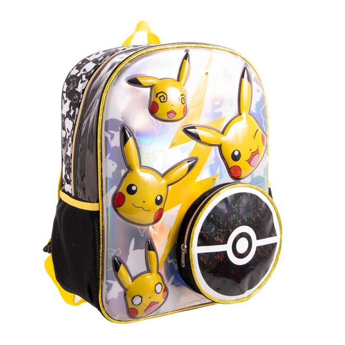 POKEMON - Mochila Escolar Oficio Pokemon 3D Pikachu con luces