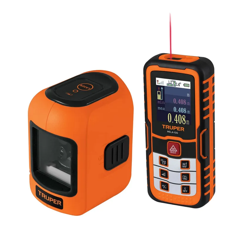 TRUPER - Kit Medidor de distancia laser 100m + nivel laser Truper