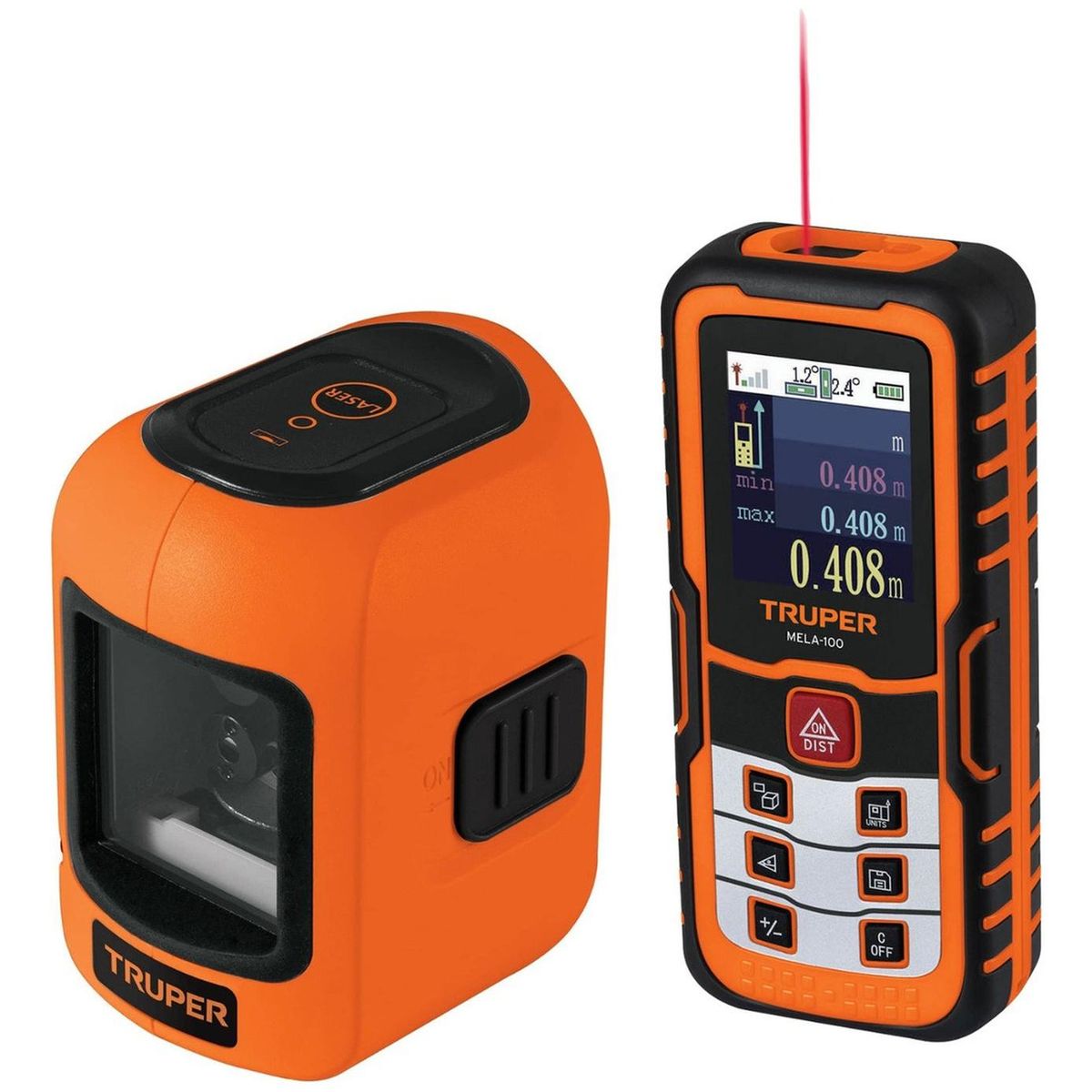 TRUPER - Kit Medidor de distancia laser 100m + nivel laser Truper