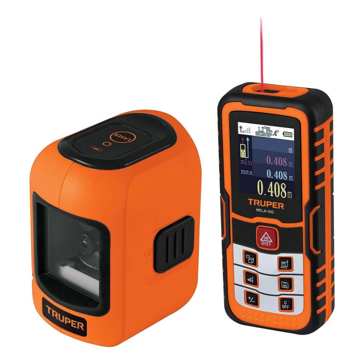 TRUPER - Kit Medidor de distancia laser 100m + nivel laser Truper
