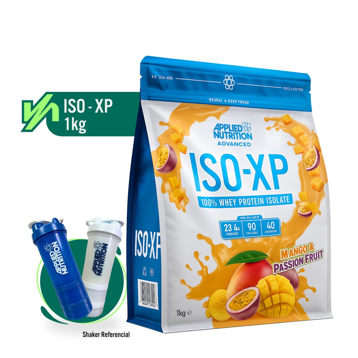 APPLIED NUTRITION - ISO-XP APPLIED NUTRITION  1 KG  PROTEINA  MANGO & PASSION FRUIT + SHAKER