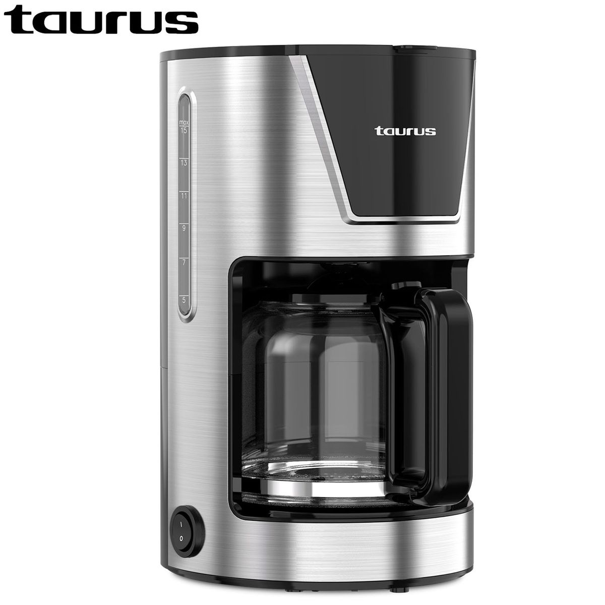 TAURUS - Cafetera Sicilia 900W de 15 Tazas con Filtro Lavable