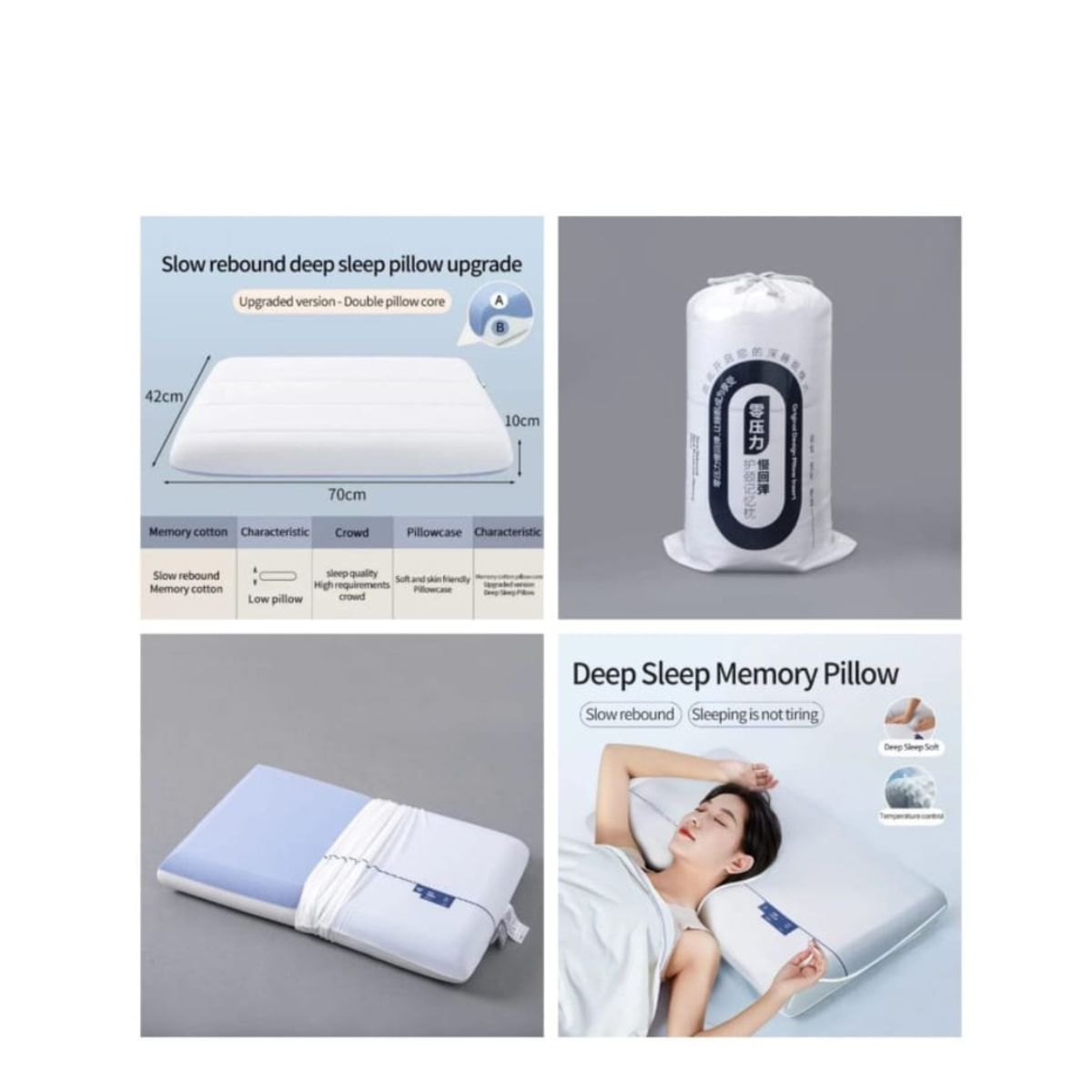 GENERICO - ALMOHADAS ESPUMA VISCOELASTICA ORTOPEDICO KING