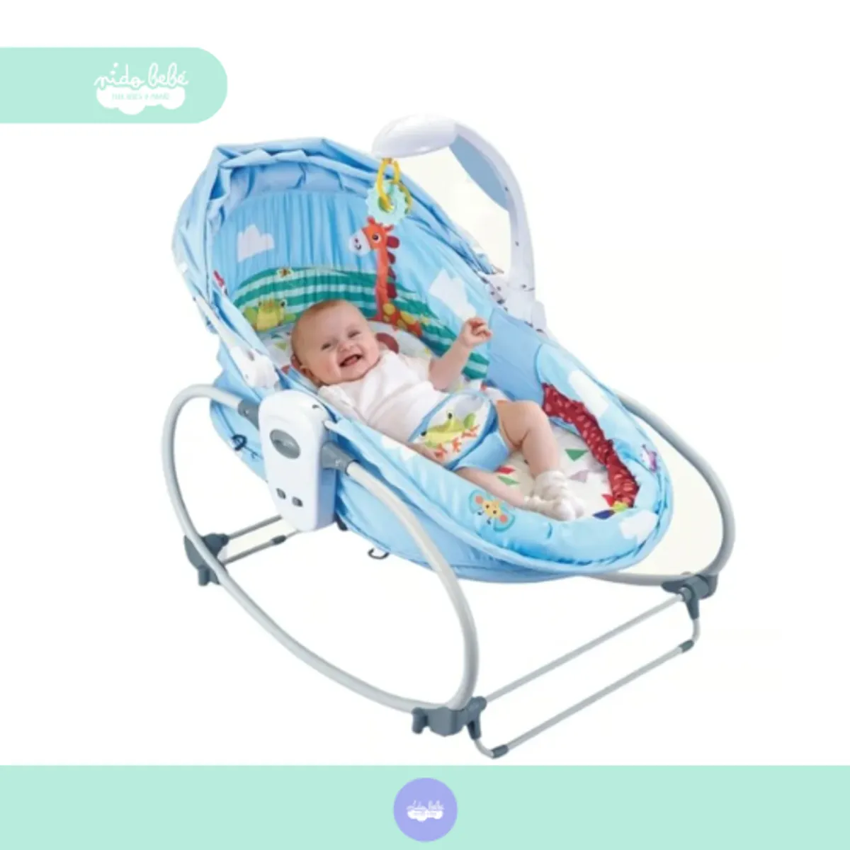 GENERICO - Silla Mecedora Rocking 6 En 1 Musical celeste