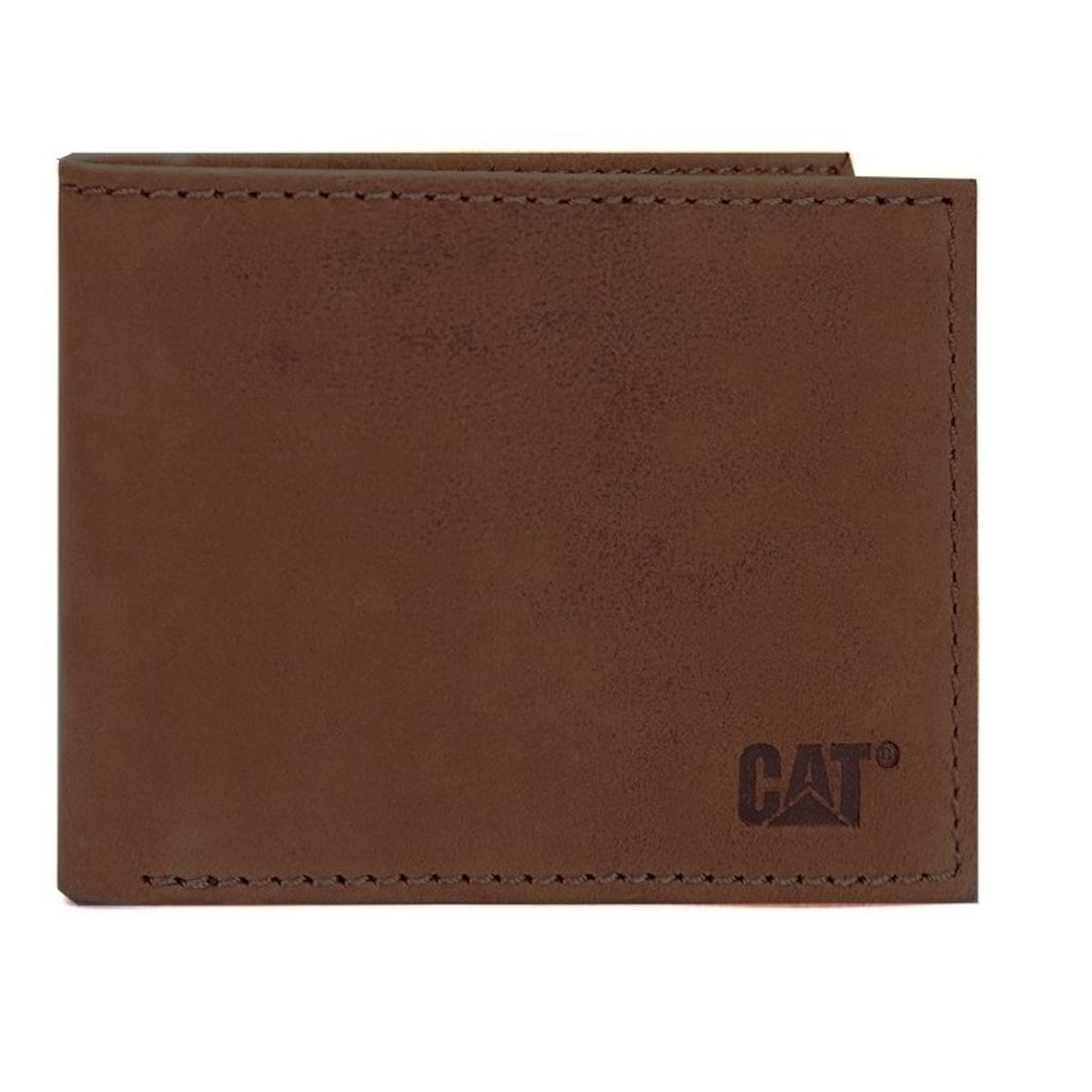 CAT - Billetera Caterpillar Hombre Cuero Genuino Proteccion Rfid