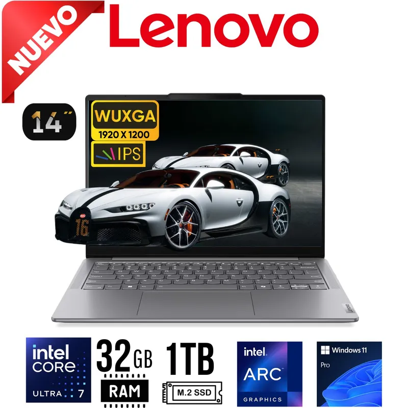 LENOVO - Laptop LENOVO Yoga Slim 7 14IMH9, 14´ WUXGA, Ultra 7 155H, RAM 32GB, SSD 1TB, W11 PRO