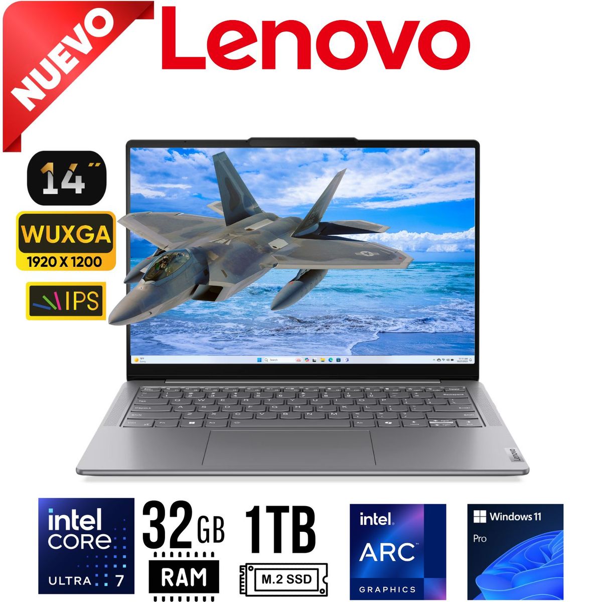 LENOVO - Laptop LENOVO Yoga Slim 7 14IMH9, 14´ WUXGA, Ultra 7 155H, RAM 32GB, SSD 1TB, W11 PRO