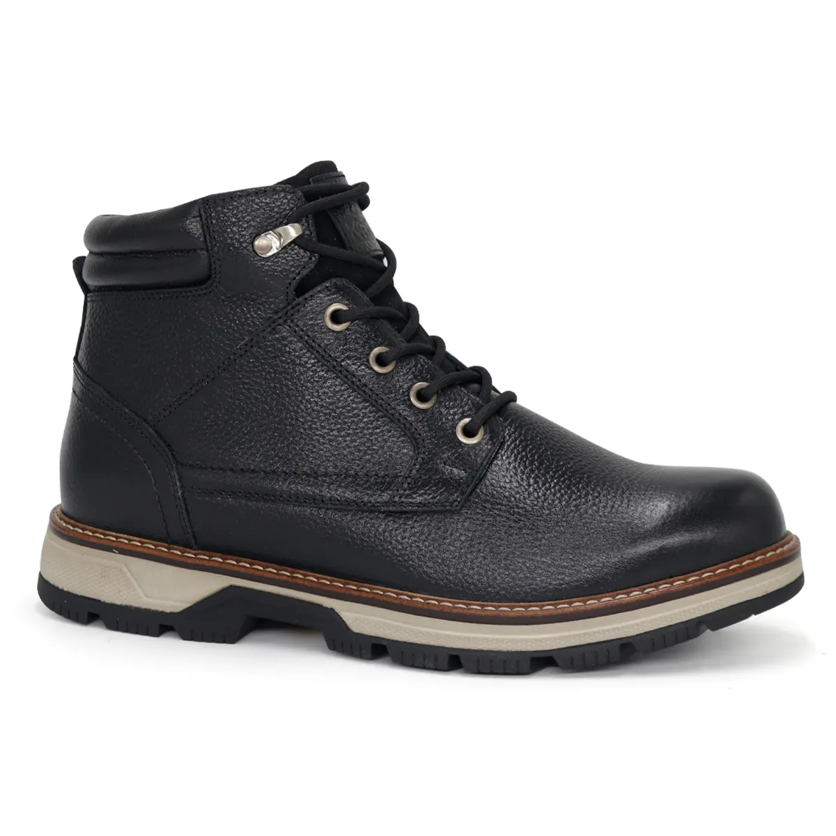 KAIDA - Botines de cuero para Hombre CLQ3-BX-21 Negro