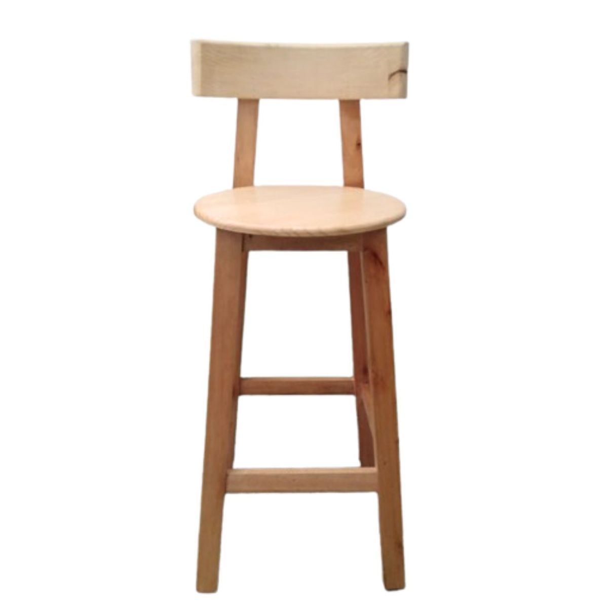 START FG - Silla Banco Alta de Madera Pino Natural 95cm  Diseño Elegante