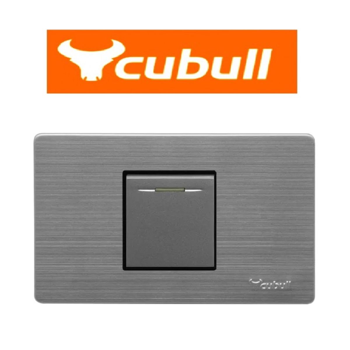 CUBULL - PACK X 5 UND:INTERRUPTOR SIMPLE COLOR GRIS MARCA CUBULL MODELO A5-005