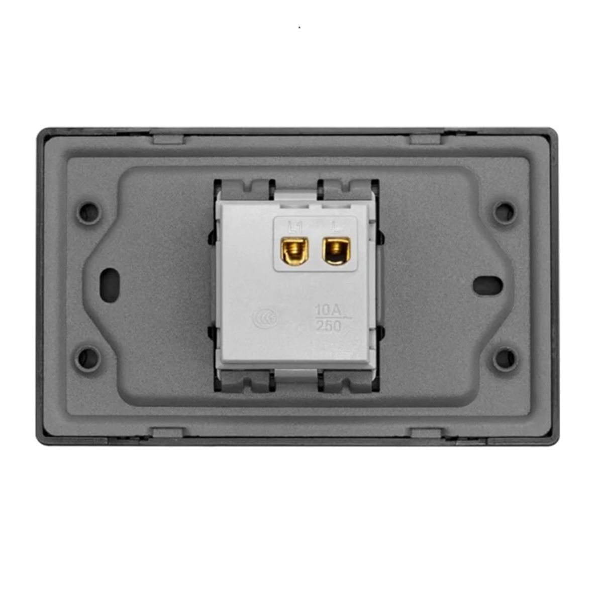 CUBULL - PACK X 5 UND:INTERRUPTOR SIMPLE COLOR GRIS MARCA CUBULL MODELO A5-005