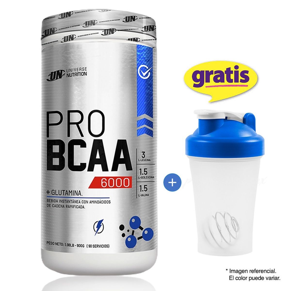 UNIVERSE NUTRITION - PRO BCAA 6000 1KG AMINOÁCIDOS UN CITRUS PUNCH + REGALO