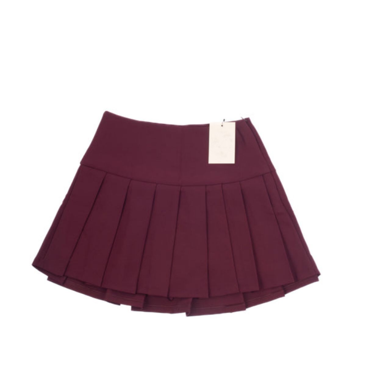 GENERICO - FALDA SHORT PLISADA GUINDA PARA MUJER