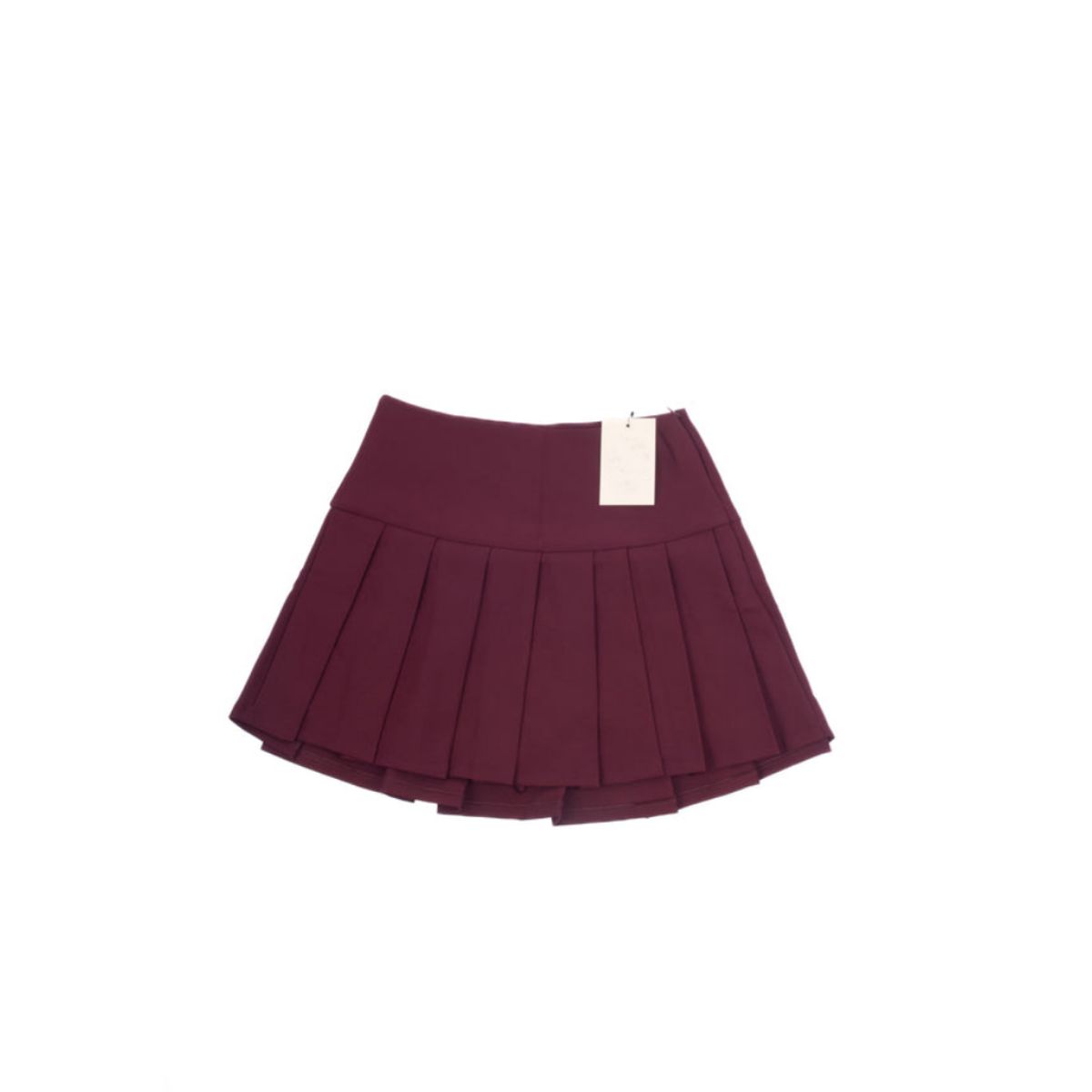 GENERICO - FALDA SHORT PLISADA GUINDA PARA MUJER