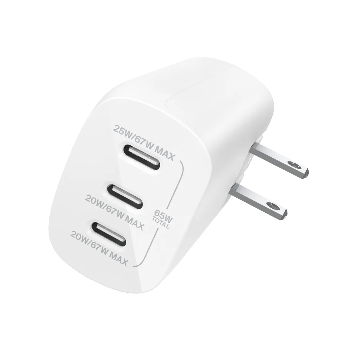 BELKIN - Cargador de pared trible de 67 W BELKIN COLOR BLANCO
