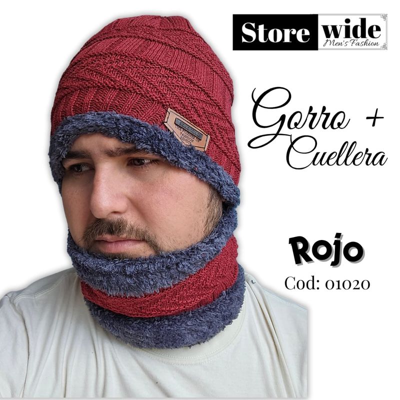 GENERICO - Gorro con cuellera unisex con forro de peluche