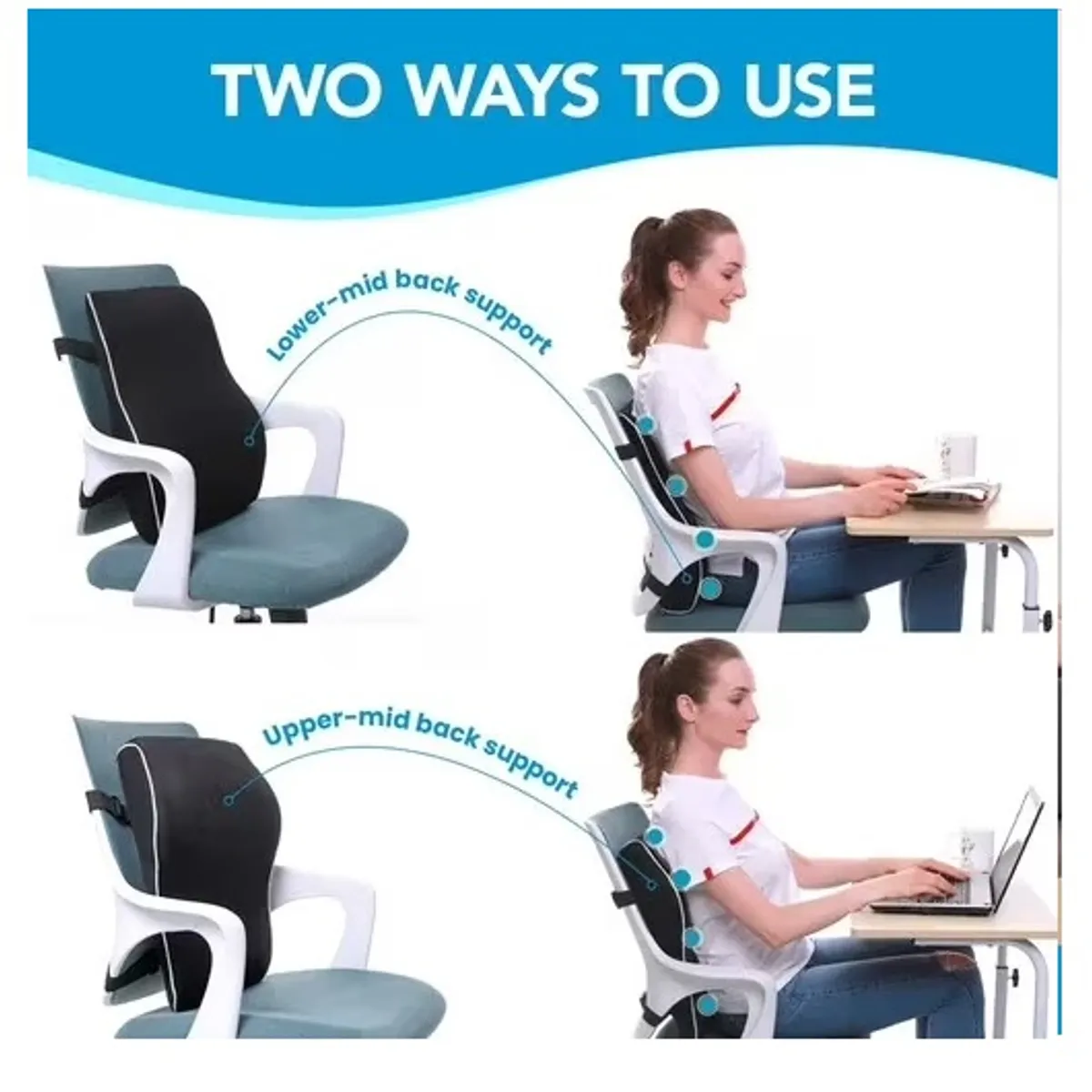 OEM - Cojin Soporte Espalda Corrector Lumbar Para Silla Oficina