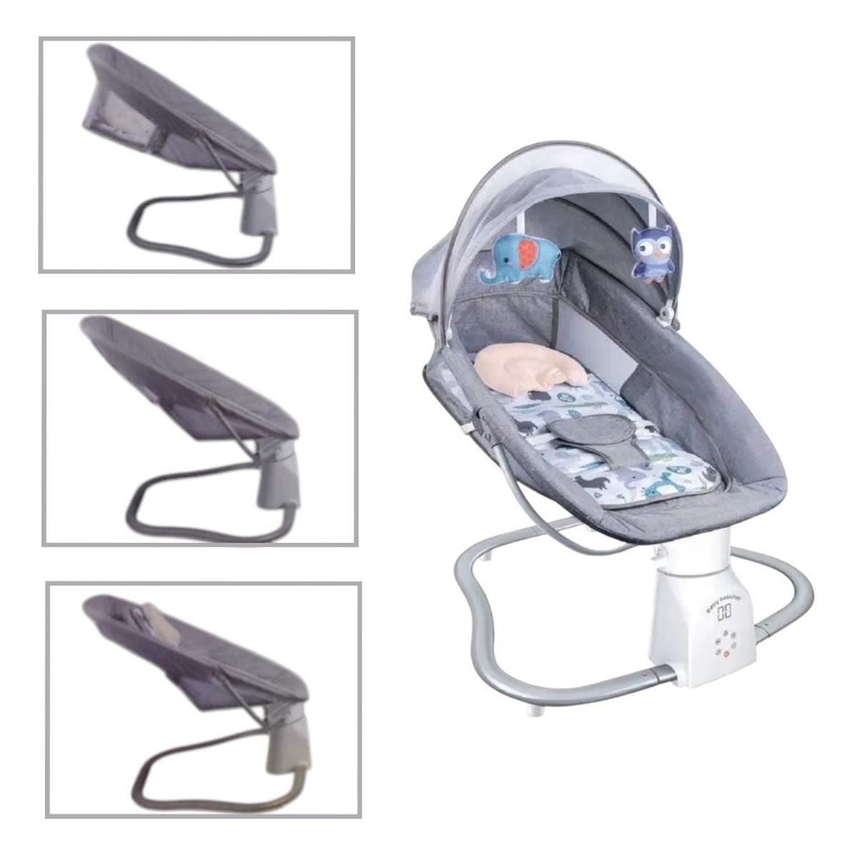 GENERICO - SILLA MECEDORA  A CONTROL REMOTO  PARA BEBÉS COLOR ROSADO