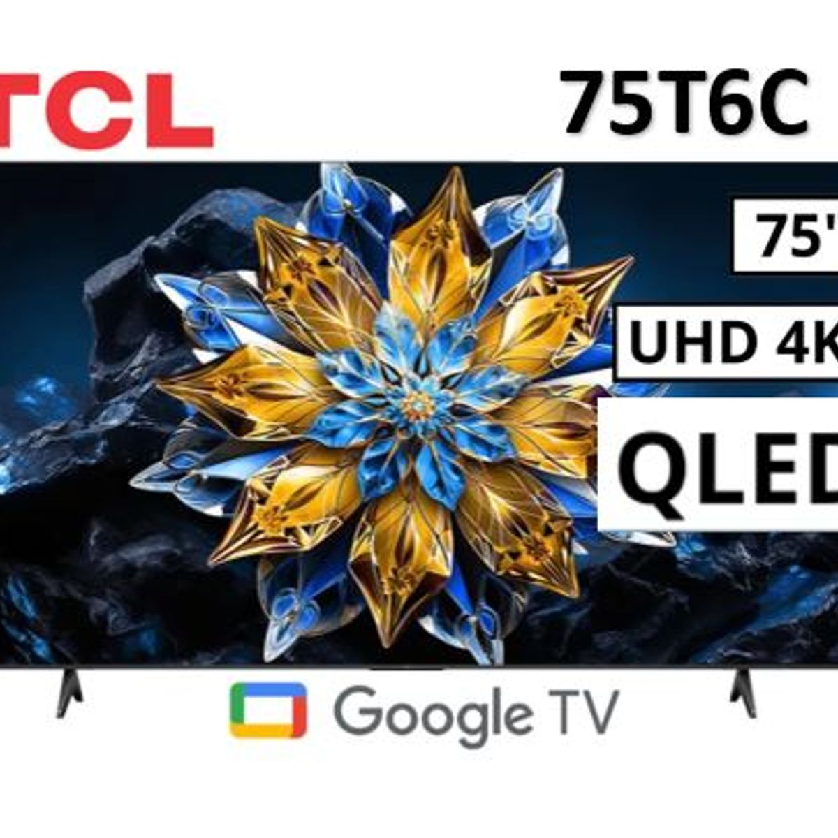 TCL - Televisor TCL QLED 75 UHD 4K Smart TV 75T6C