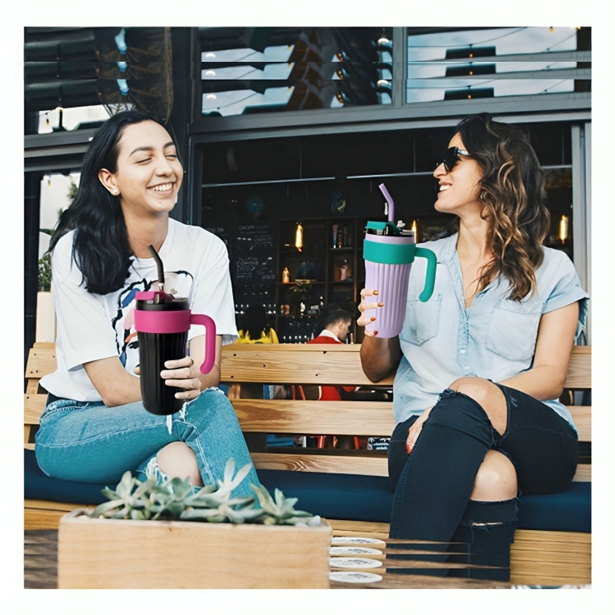 GENERICO - Termo Tomatodo Doble Pico Taza de Acero Inoxidable 304 de 860 ml